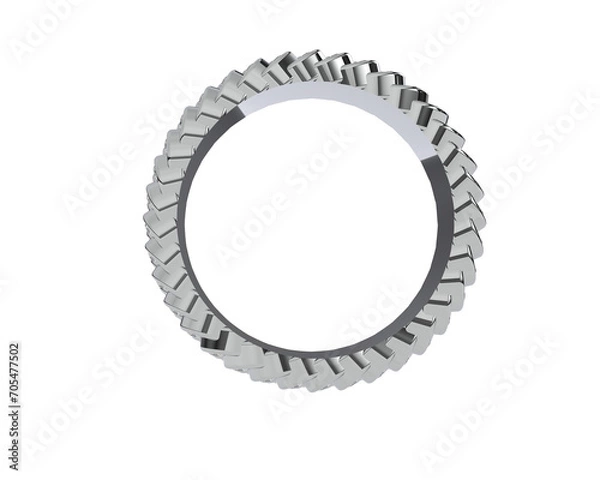 Fototapeta Jewelry isolated on background. 3d rendering - illustration