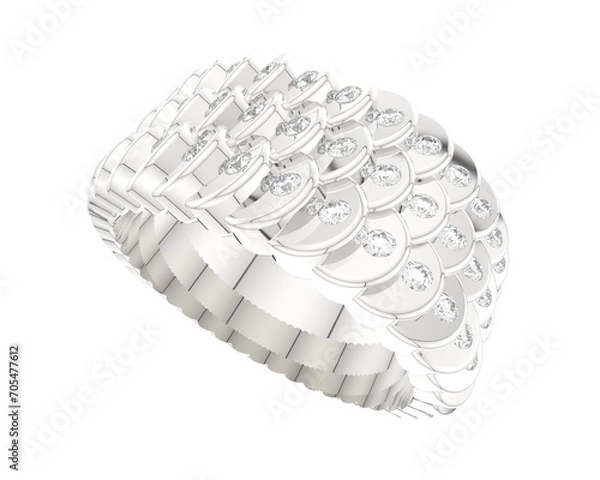 Obraz Jewelry isolated on background. 3d rendering - illustration