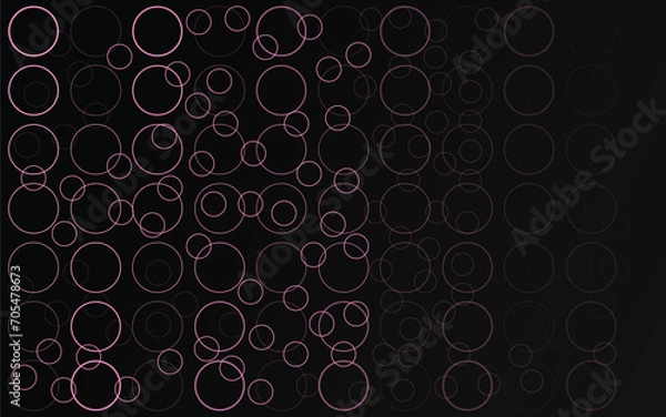 Fototapeta Free vector black with circles background