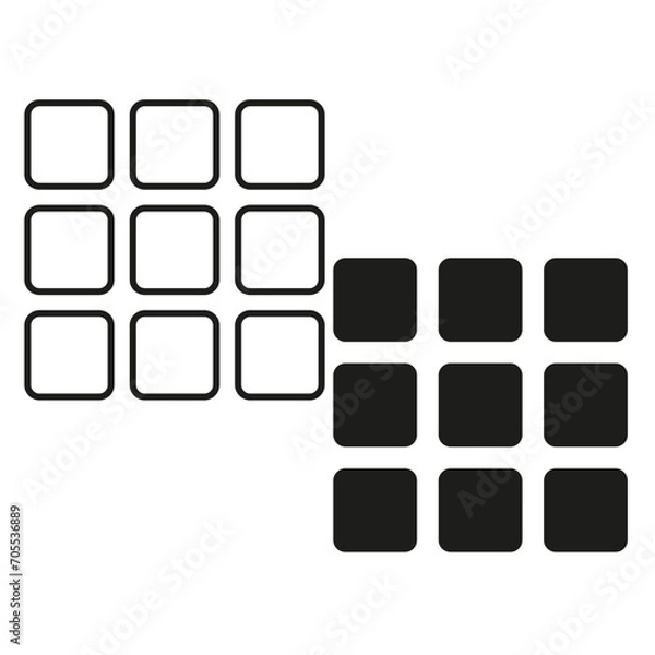 Fototapeta Grid view button icon. Vector illustration. EPS 10.