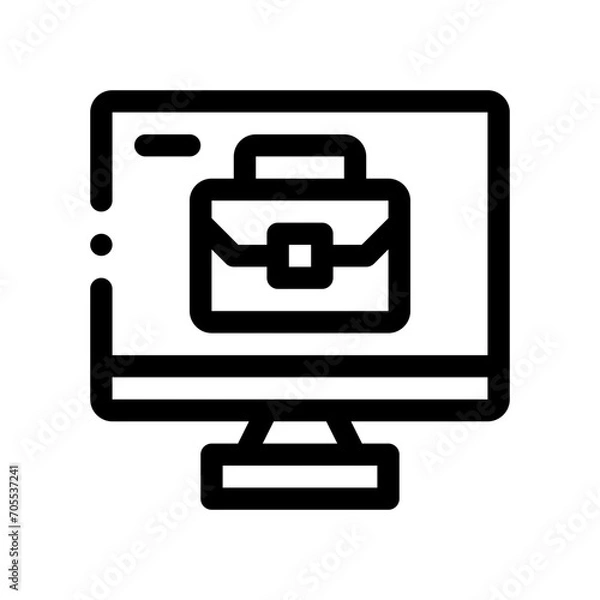Fototapeta work line icon