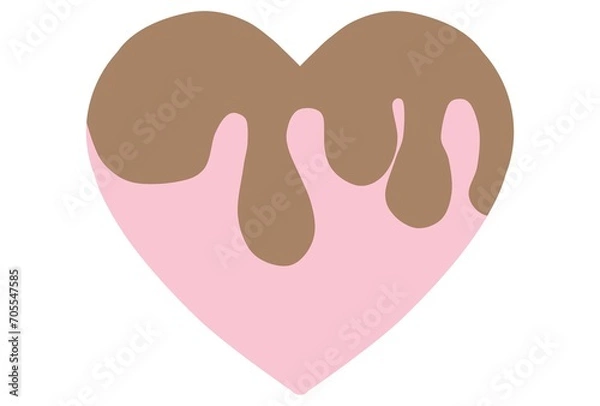 Fototapeta チョコのかかったハート