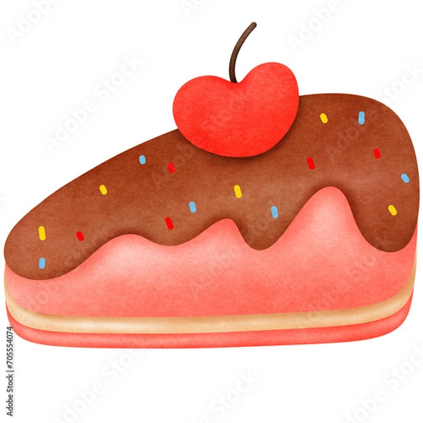 Obraz chocolate cake in Valentine's Day