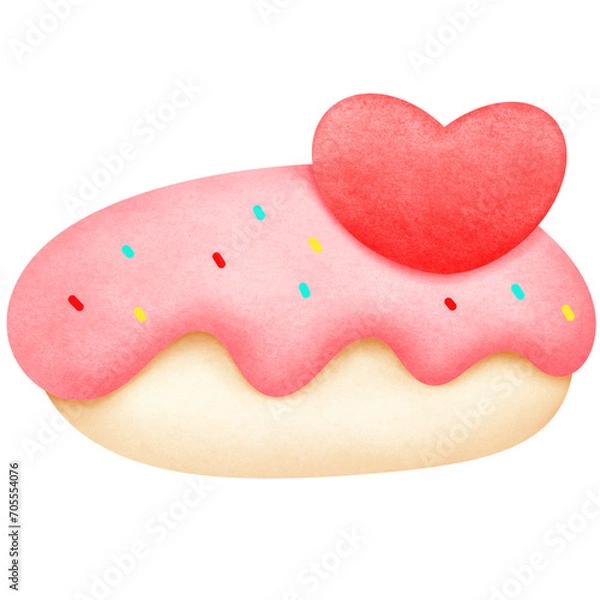 Obraz Strawberry cake in Valentine's Day