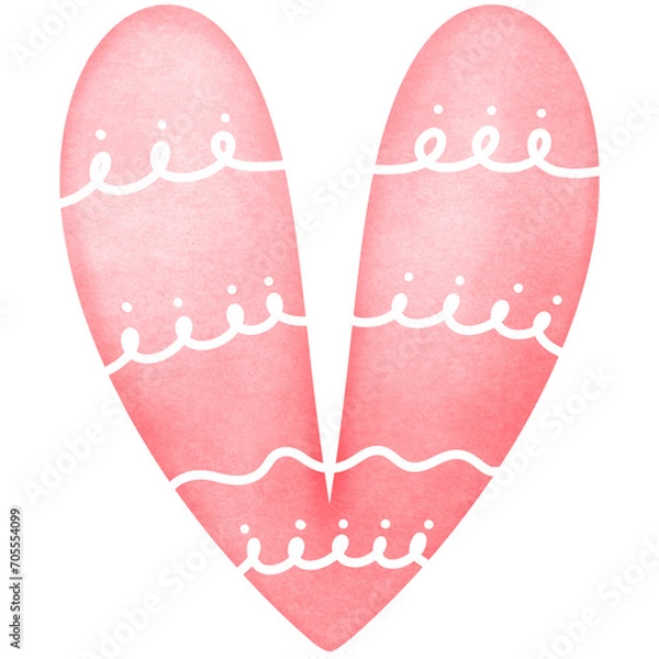 Obraz Pink heart in Valentine's Day