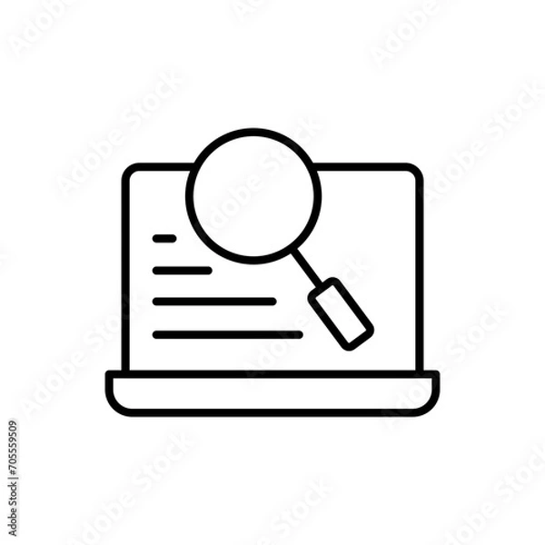 Fototapeta Find device outline icons, minimalist vector illustration ,simple transparent graphic element .Isolated on white background