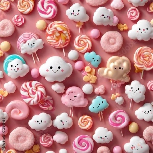 Obraz Sweetie candy and macaroons 