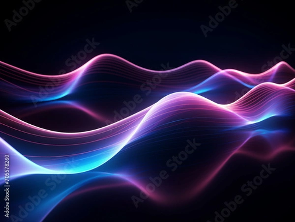 Fototapeta Dynamic waves futuristic design abstract background