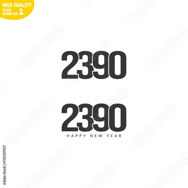Fototapeta Creative Happy New Year 2390 Logo Design