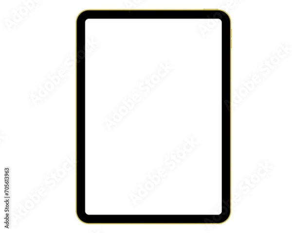 Fototapeta Yellow tablet pc. Vector graphic.