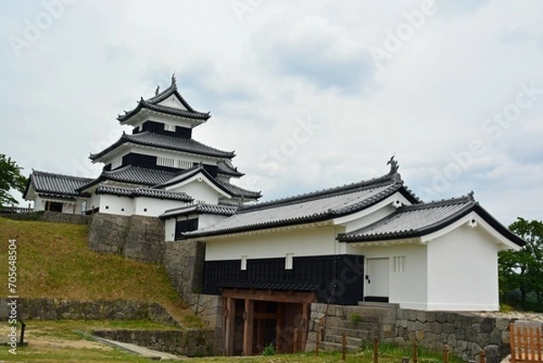 Fototapeta 白河小峰城　三重櫓と前御門