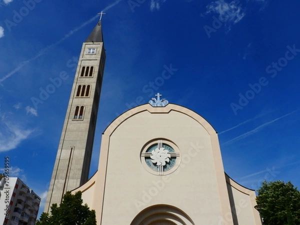 Obraz Mostar Peace Bell Tower and Church of St. Peter and Paul, Mostar