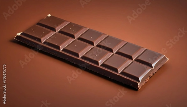 Obraz minimal chocolate bar in neutral brown background HD