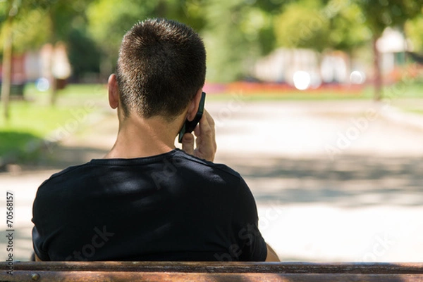 Obraz talking on the phone