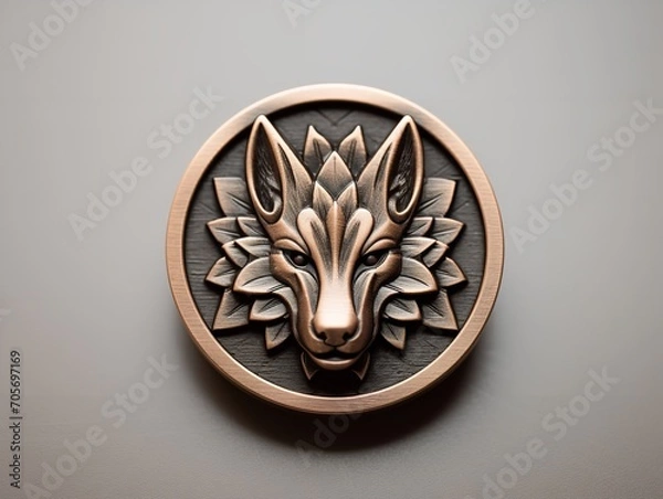 Obraz Creative Custom Pin Badge Mockup for Branding and Collectibles - AI Generated