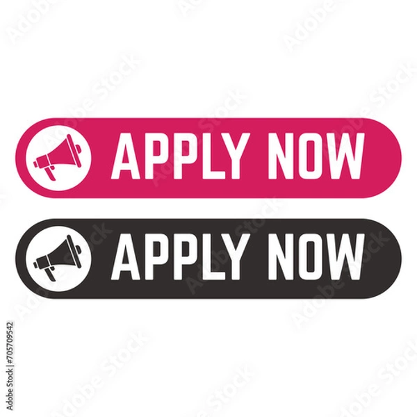 Fototapeta Apply now job submit button icon. Vector apply now button.