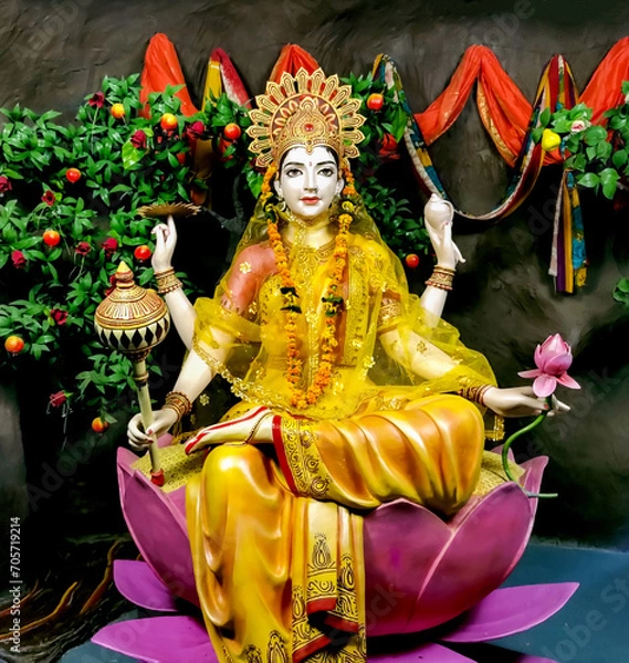 Fototapeta siddhidatri mata day 9 navratri indian goddess durga mata avatar different forms of navratri goddess