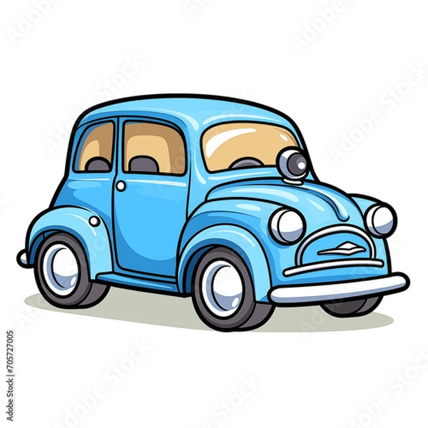 Obraz car isolated on white