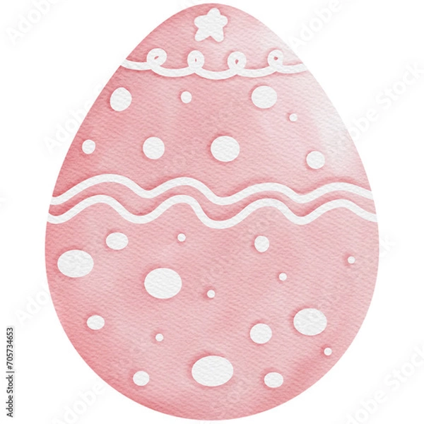 Obraz Watercolor eggs decorate for Easter day 