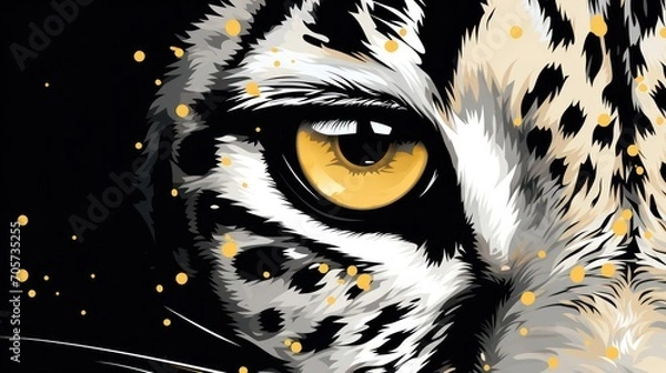 Obraz A close up of a cheetah's  eye