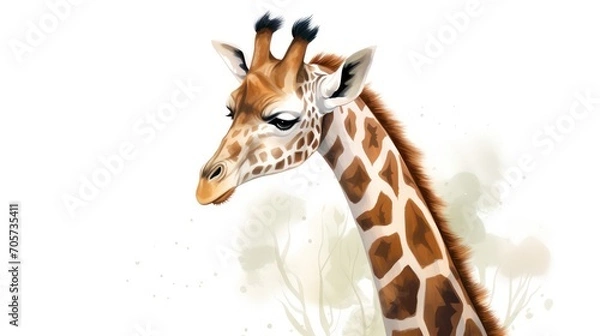 Obraz giraffe head close up