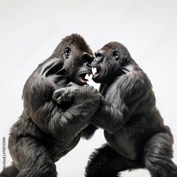 Obraz fighting gorillas