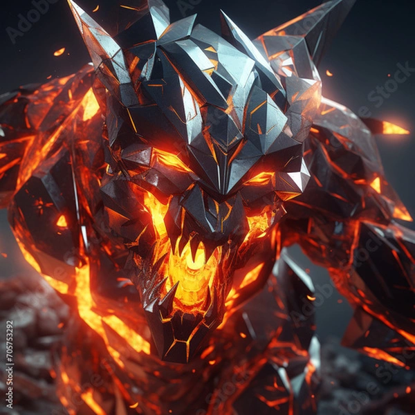 Obraz サイボーグ・ファイヤー・ウルフ