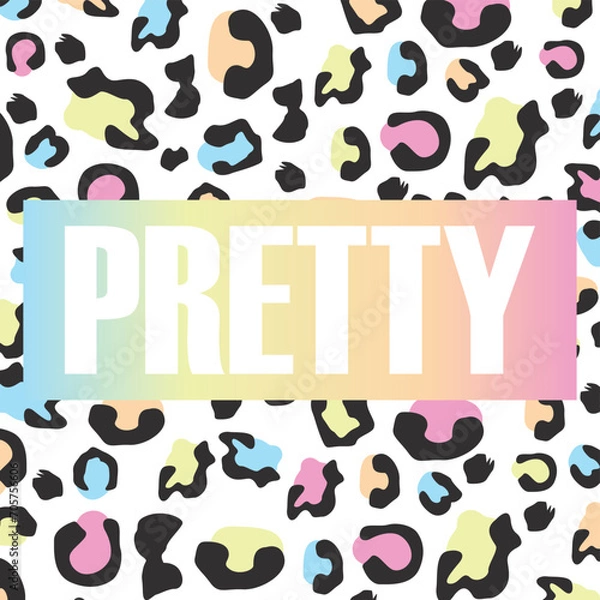 Obraz colorful leopard pattern pretty girly