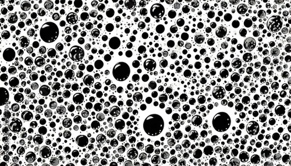 Obraz black and white bubble pattern