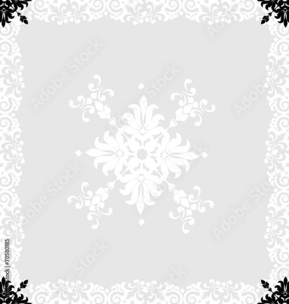 Fototapeta Vintage frame on the wall, vector illustration.