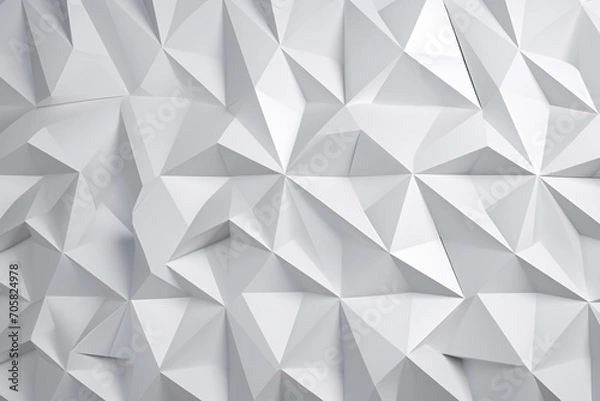 Obraz White Geometric Wallpaper Generative AI