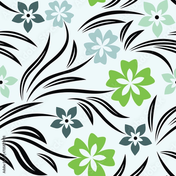 Obraz Background of vector art with seamless lines pattern