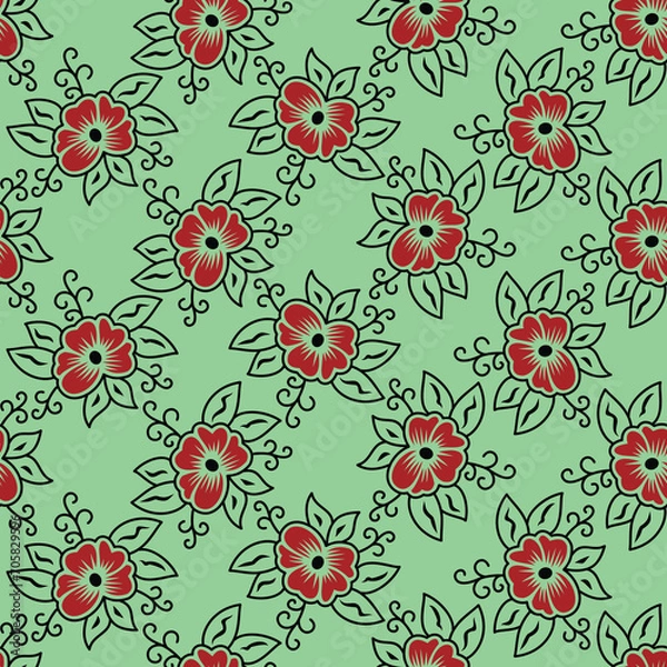 Obraz Background of vector art with seamless lines pattern