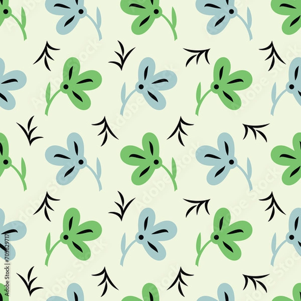 Obraz Background of vector art with seamless lines pattern