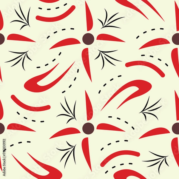 Obraz Background of vector art with seamless lines pattern