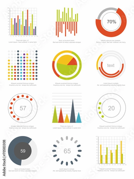 Obraz set of infographics elements
