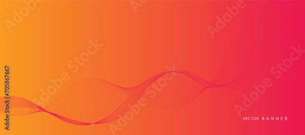 Fototapeta Abstract gradient background with wavy lines.
