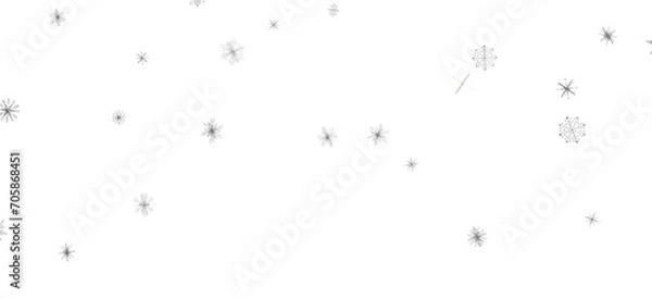 Fototapeta Snowflake Cascade: Mesmerizing 3D Illustration Depicting Descending Christmas Snowflakes