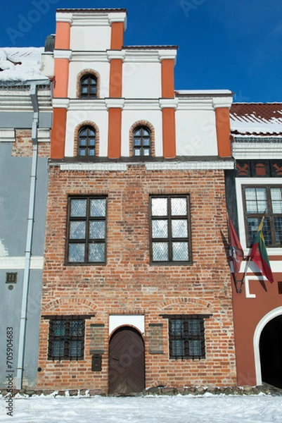 Obraz Kaunas Old Town Medieval House In Winter