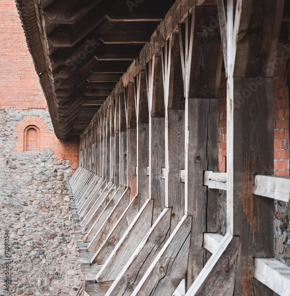 Fototapeta View inside an old style house