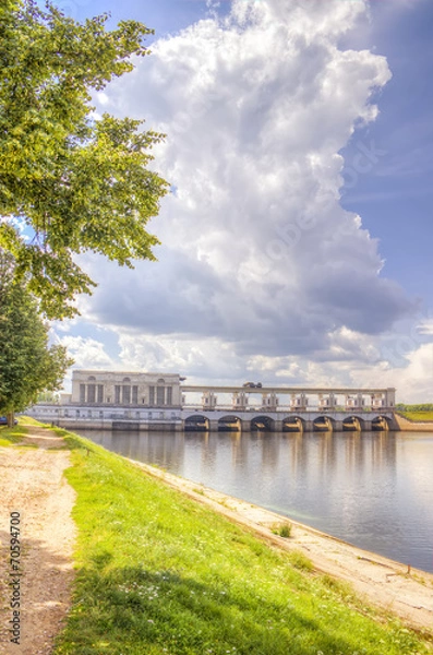 Fototapeta Hydroelectric panorama Volga Uglich