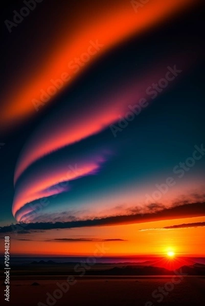 Fototapeta Puesta de sol dramática