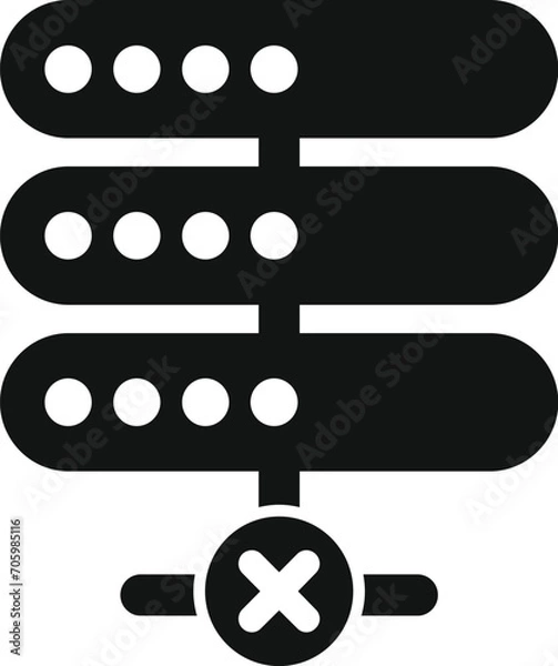 Obraz Server data restricted icon simple vector. Creative input. Data server safety