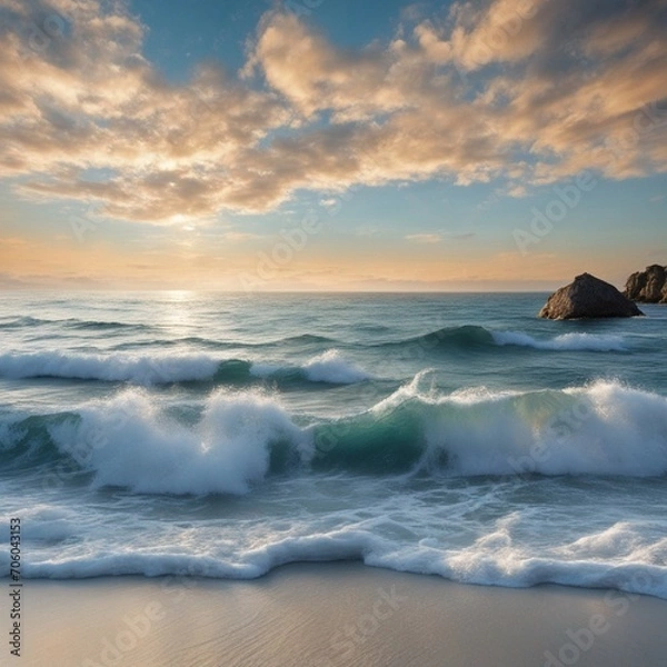 Fototapeta Clarity Abstract: Crystal Clear Coastal Escape