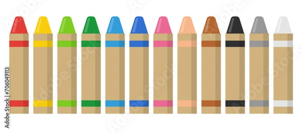 Fototapeta クレヨンのベクターイラスト_ばらのセット