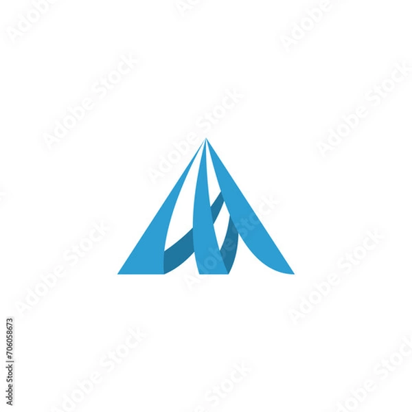 Obraz abstract triangle logo template design
