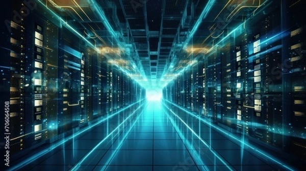 Obraz An IT Landscape that uses the latest computing technologies that ensure excellence, precision and efficiency of data processing