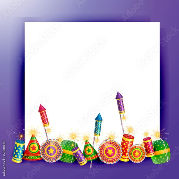 Obraz diwali crackers background