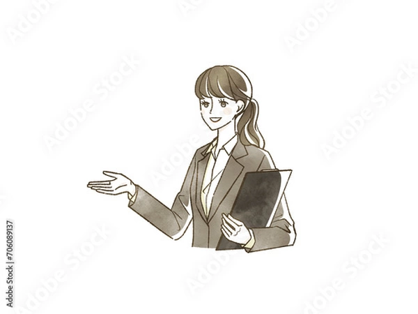 Obraz 笑顔のスーツ姿の女性