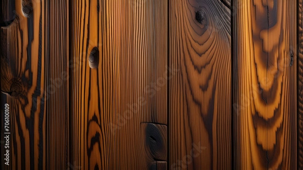Fototapeta Dark wood texture background surface with old natural pattern , wood texture background (AI)